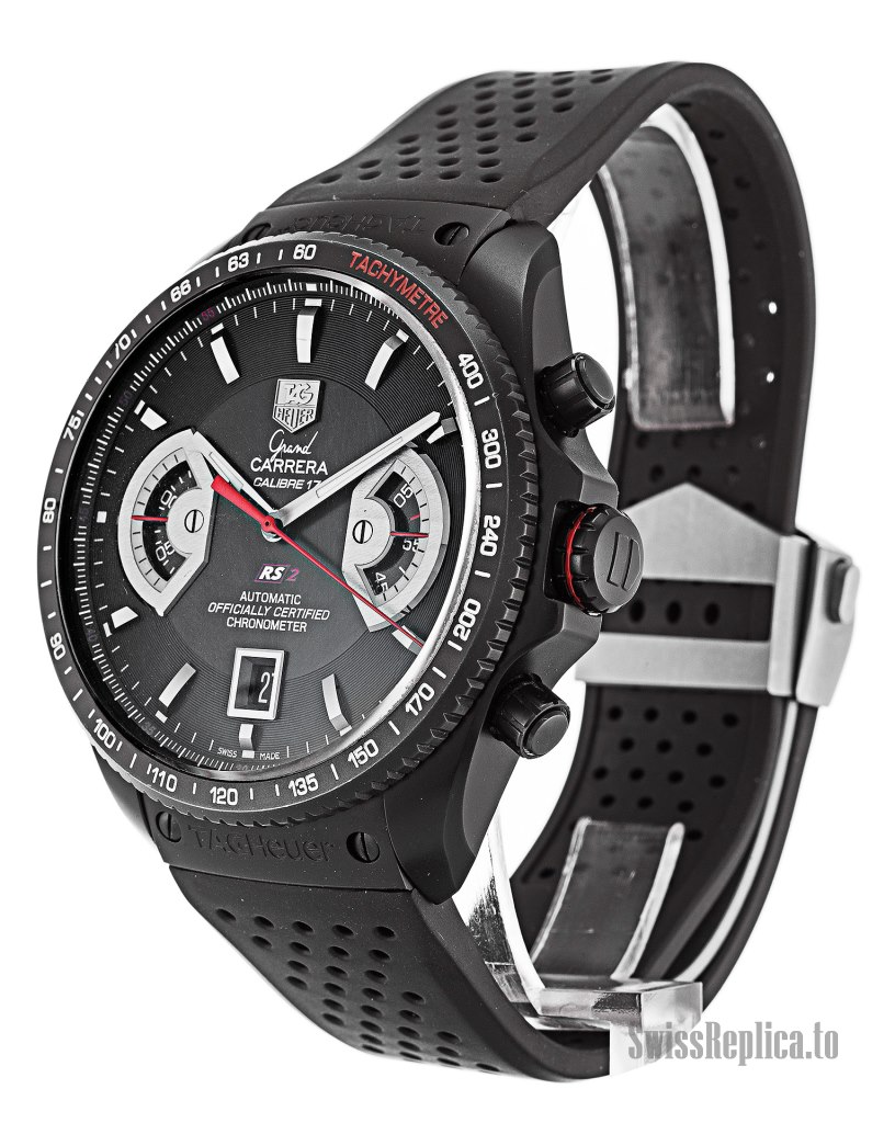 TAG Heuer Grand Carrera Tourneau L.E CAV518C Black Dial Automatic Men's  Watch