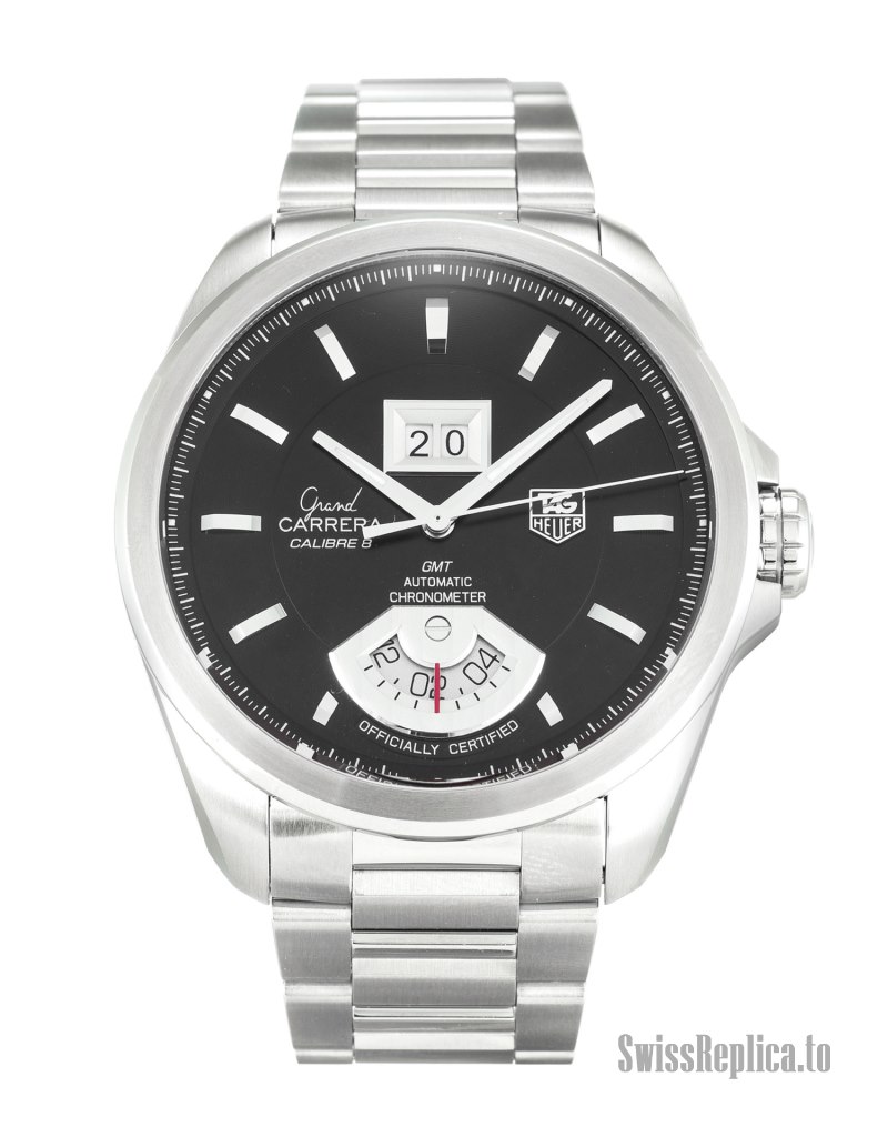 Tag Heuer Grand Carrera Steel Black Dial Mens 40mm Automatic Watch