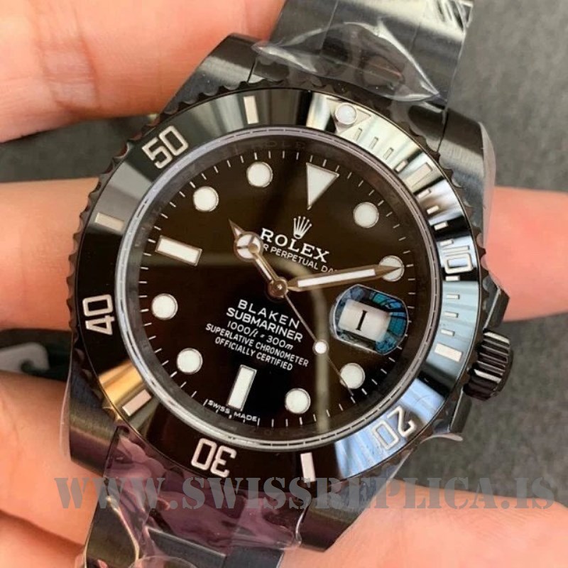 Rolex Submariner 40mm Bamford Men's Black Dial Black-tone Swiss Replica  Watch - Swiss Replica Watches Store. Top Quality Fake Watches For Sale